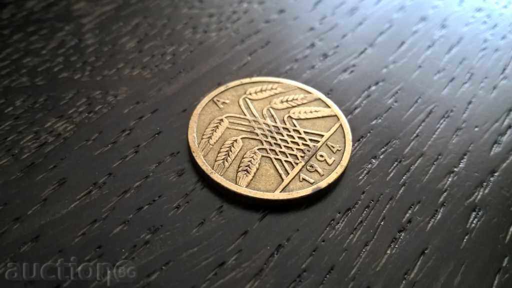 Licitație Reich monede - Germania - 5 pfenigi | 1924.; Serie A