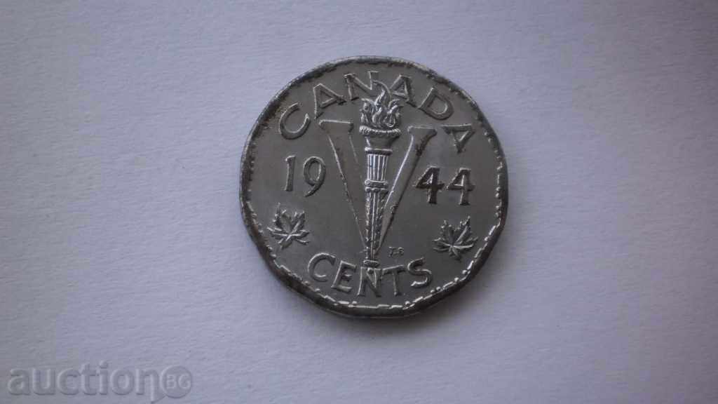 Canada 5 Cents 1944