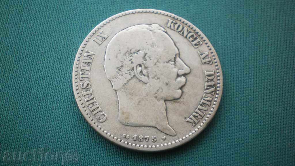 Delivery of Denmark 2 Crowns 1875 Rare