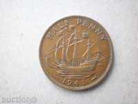 SHIPS Half a penny 1941 ENGLAND