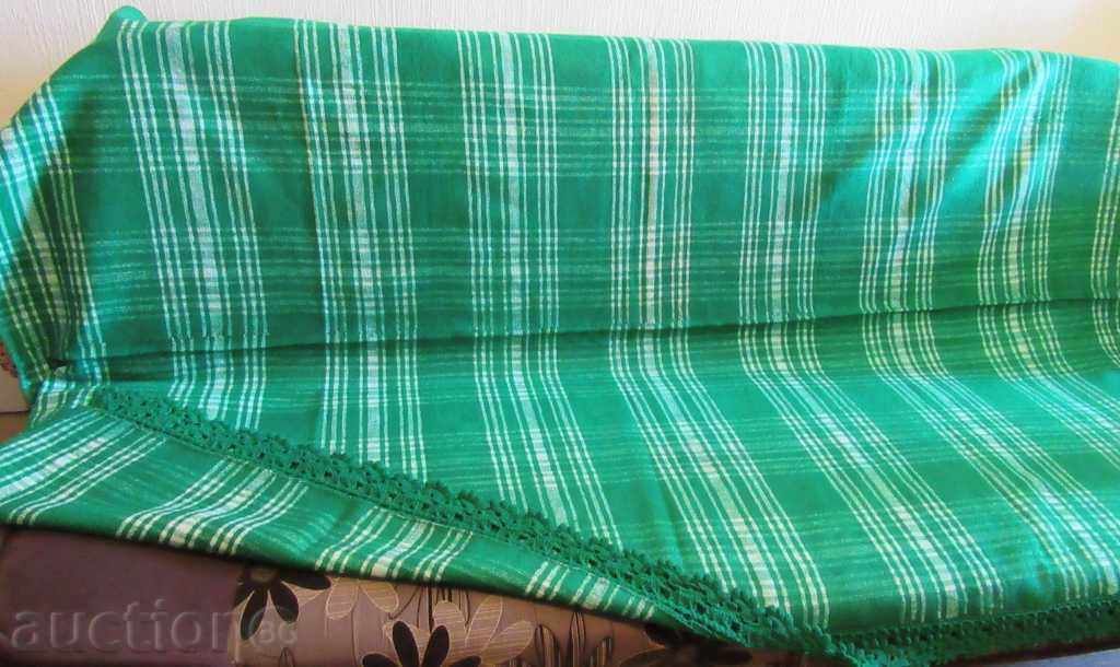 OLD WOOL "ROLLED" BED COVER / 230x140cm /