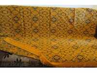 OLD WOOL YELLOW BED COVER / 200x150cm /