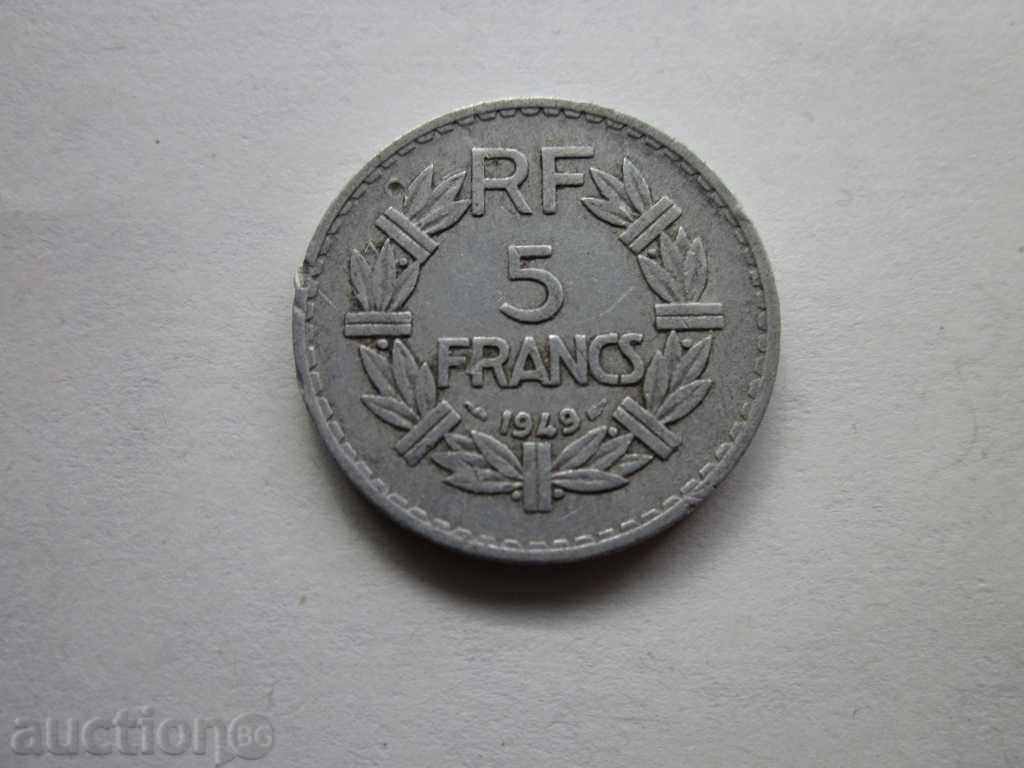 5 FRANCA DE ALUMINIU 1949. !!!