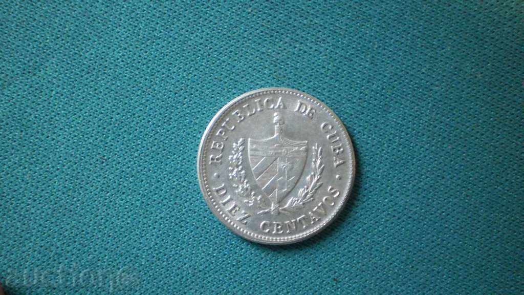 Cuba 10 cent 1949 Cuba - argint cu preț € 10.23 | 20.01 BGN
