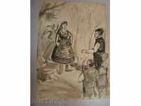 картина- акварел-'Шибил' от  Йовков.