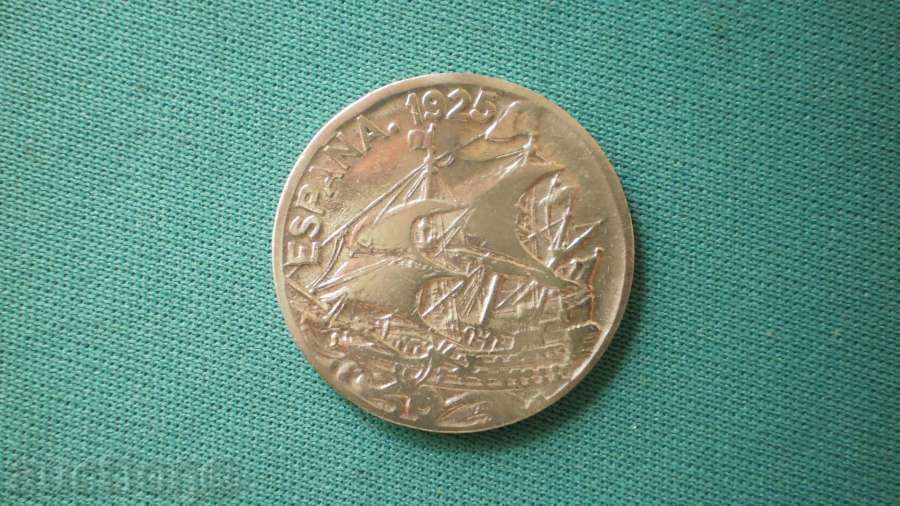 NAVE Spania 25 centimo 1925 Spania cu preț € 5.11 | 9.99 BGN