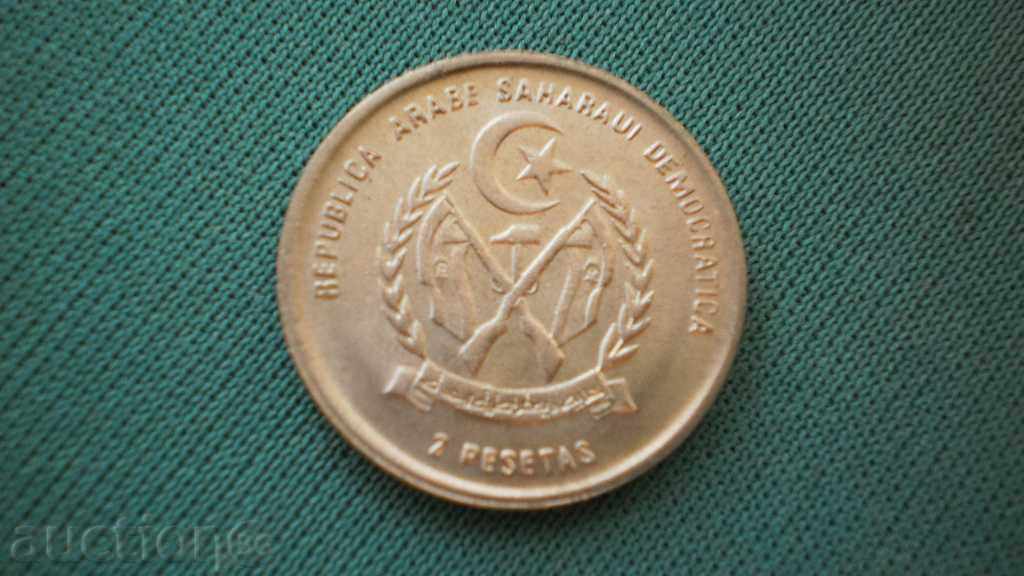 R.A.S.D. 2 PESETAS 1992 ARAB SAHARA