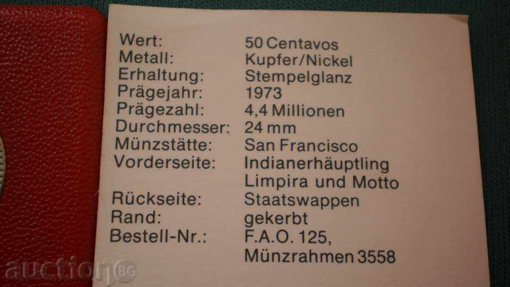 Licitație HONDURAS 50 CENTAVOS 1973 F.A.O. HONDURAS - RARE