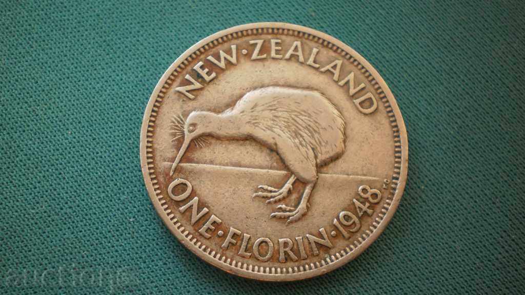 New Zealand 2 FLORIN 1948 NEW ZEALAND - RARE