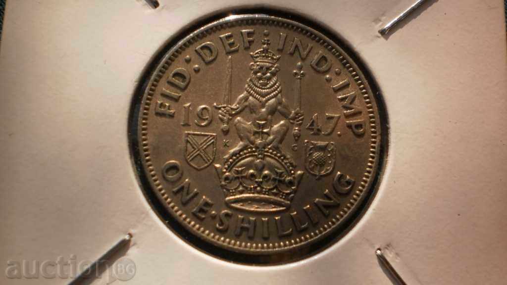 ENGLAND 1 SHILLING 1947 INGLAND - RARE