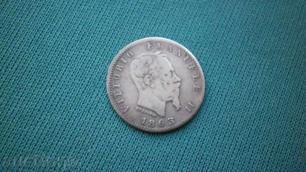 ITALIA 20 CENTESIMI 1863 - ITALIA-ARGENT cu preț € 7.67 | 15.00 BGN