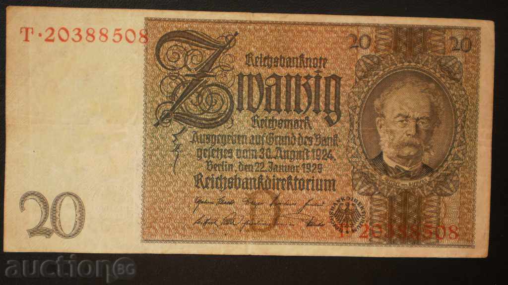 20 MARKI 1929 GERMANIA