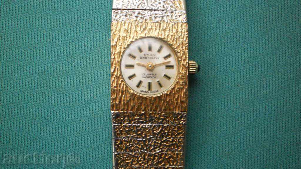 19.Clock! SWISS EMPRES! ORIGINAL-COMPLETE GOLD - WORKS with price € 15.34 | 30.00 BGN