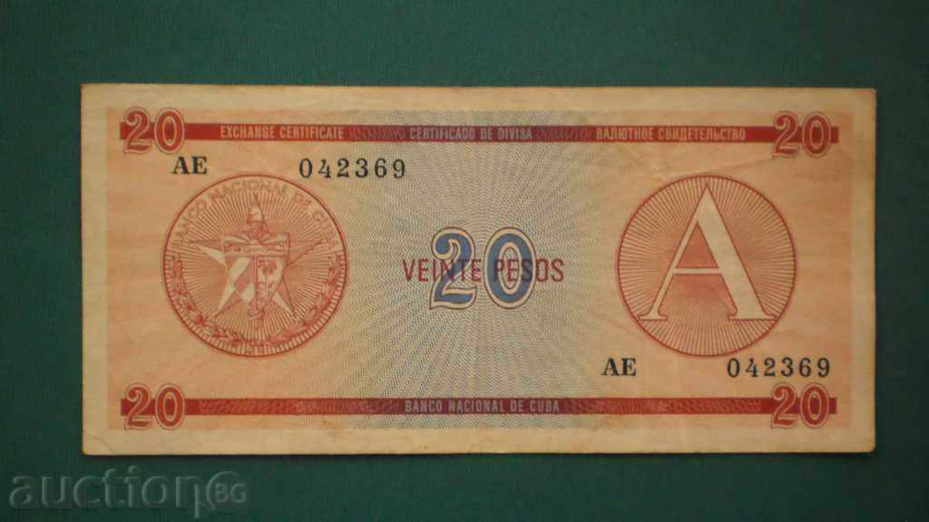 !! 31! 20 PESO 1970/80 CUBE- ROW