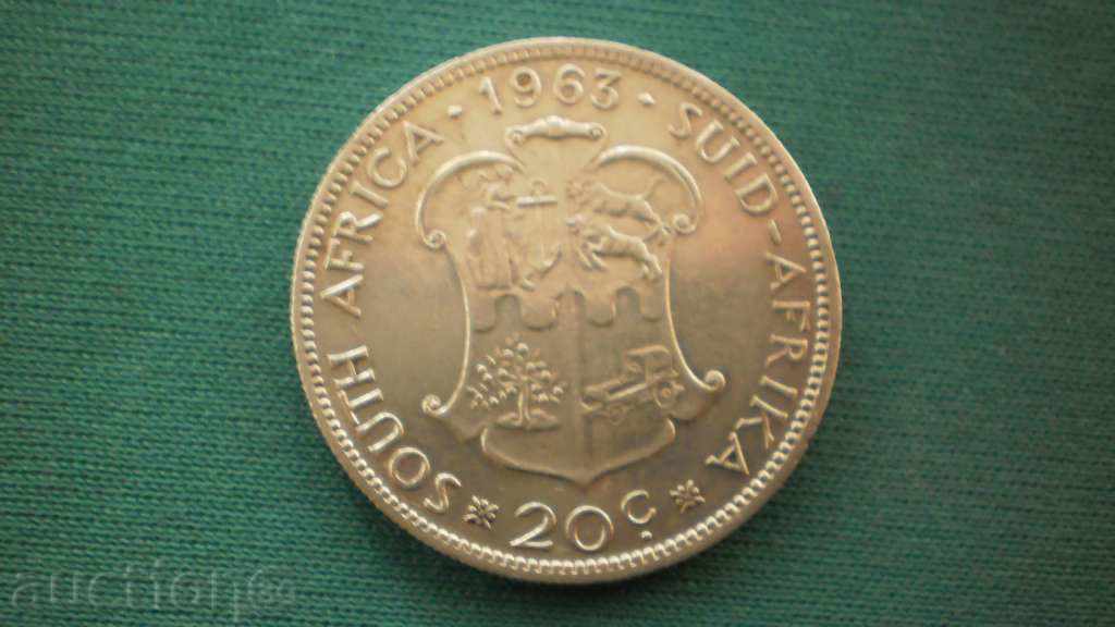 Delivery of South Africa 20 CENTA 1963 SOUTH AFRICA - SILVER