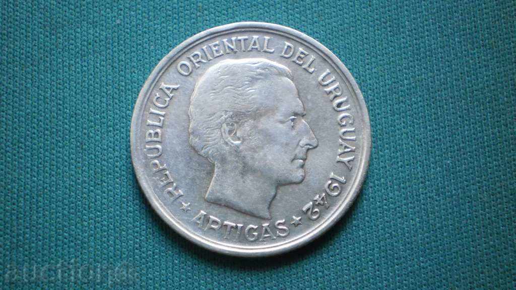 Livrarea Uruguay 1 PESO 1942 Uruguay Silver Livrarea Uruguay 1 PESO 1942 Uruguay Silver
