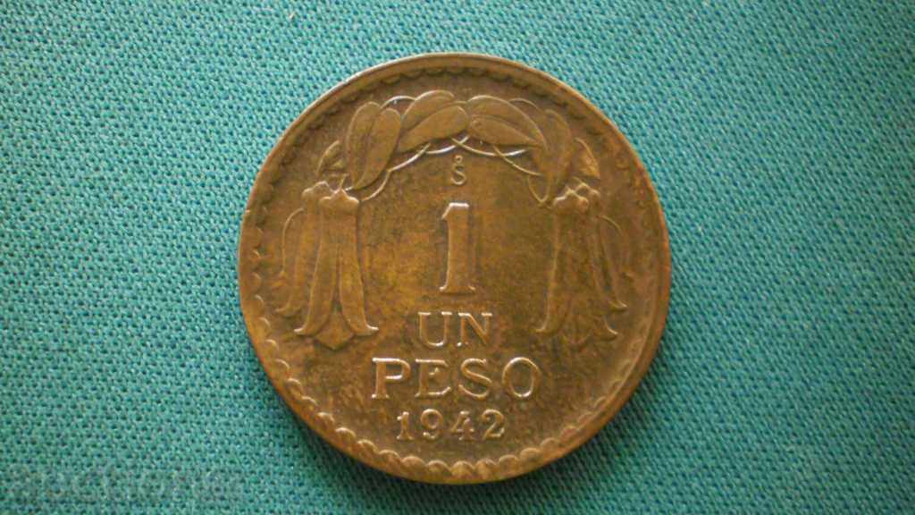 Chile 1 PESO 1942 CHILE with price € 7.67 | 15.00 BGN Chile 1 PESO 1942 CHILE with price € 7.67 | 15.00 BGN