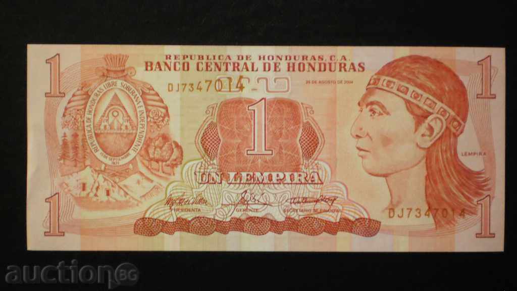 1 UN LEMPIRA 2004 HONDURAS