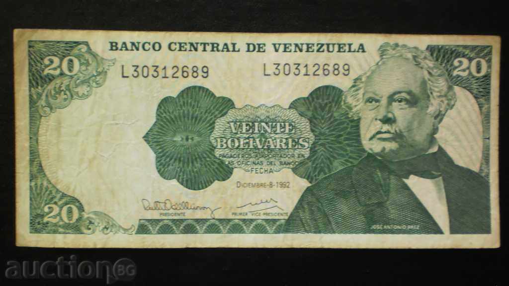 VIENTE 20 BOLIVARES 1992 VENEZUELA