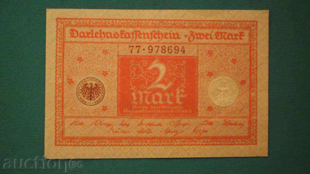 2   МАРКИ  1920  ГЕРМАНИЯ  UNC