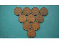 LOT-LOT -10 PCS Penny 1937-1949 ENGLAND