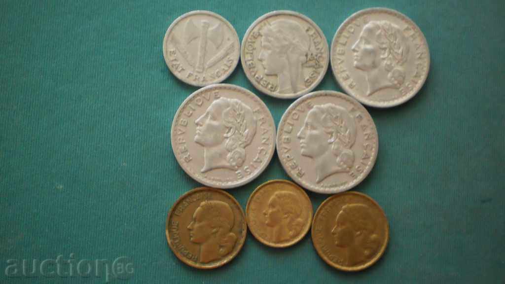 LOT-LOT - 8 buc franci 1943-1952 FRANTA cu preț € 5.11 | 9.99 BGN LOT-LOT - 8 buc franci 1943-1952 FRANTA cu preț € 5.11 | 9.99 BGN
