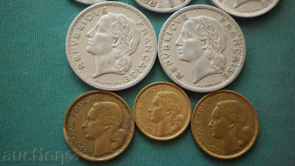 LOT-LOT - 8 buc franci 1943-1952 FRANTA - 6 LOT-LOT - 8 buc franci 1943-1952 FRANTA - 6