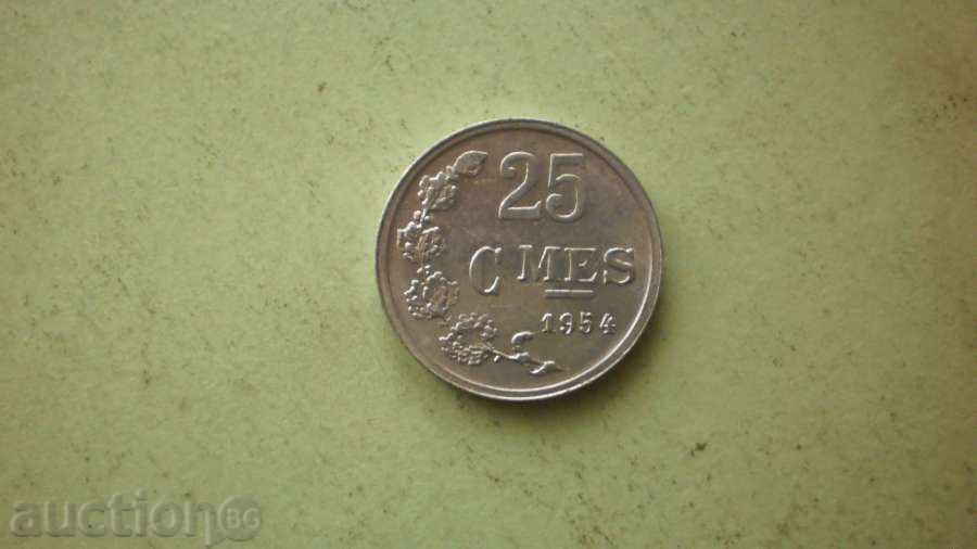 25 TSENTIME 1954 ΛΟΥΞΕΜΒΟΥΡΓΟ με τιμή € 1.53 | 2.99 BGN