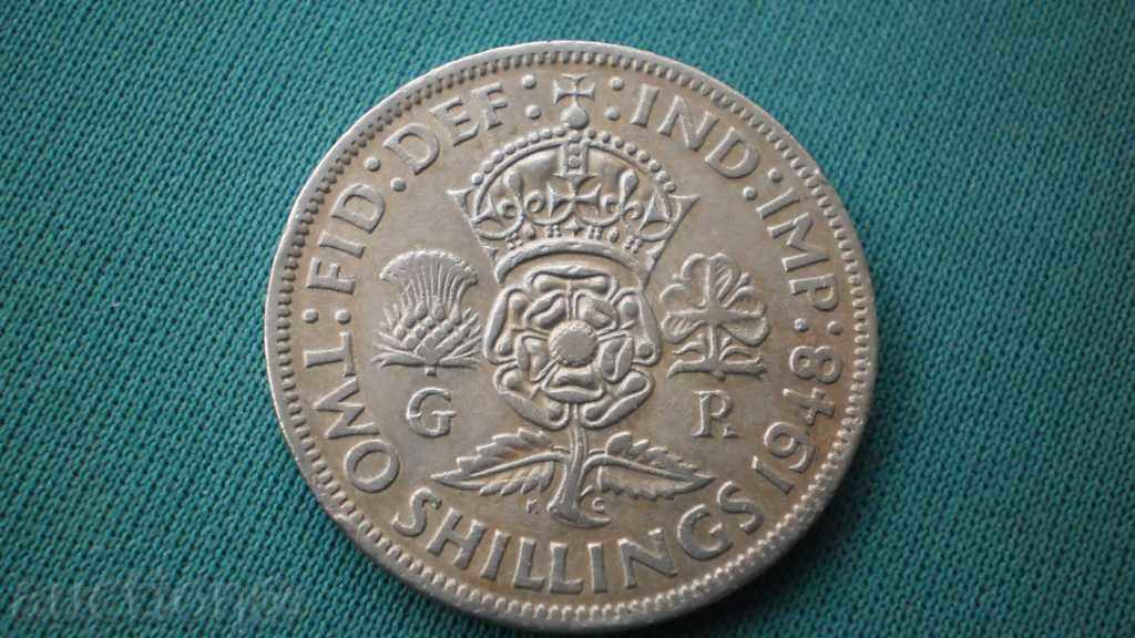 ENGLAND  2 SHILLING  1948  АНГЛИЯ