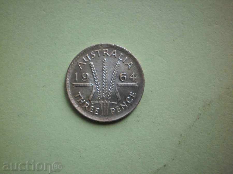 COURSE 3 pence 1964 Australia - Srebro