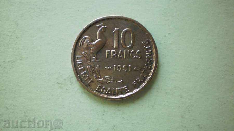 10  FRANC  1951  ФРАНЦИЯ