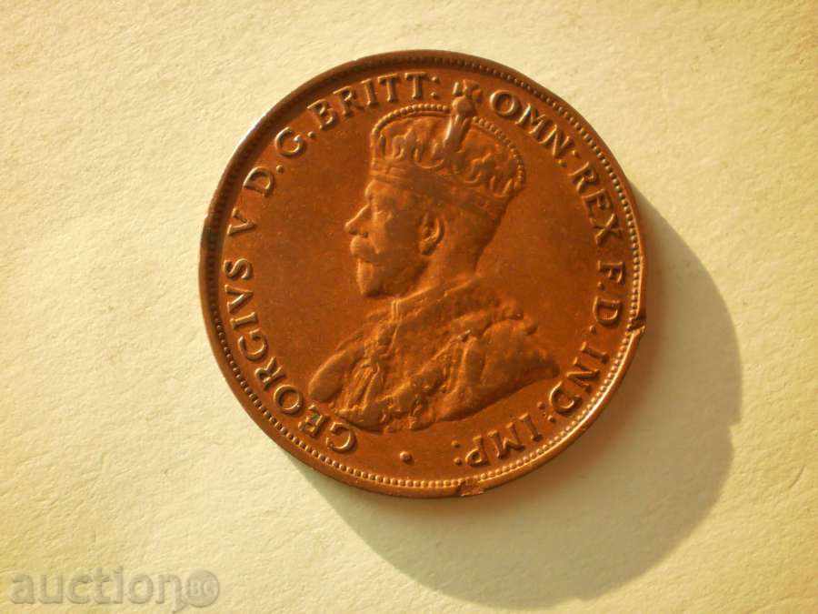 Медна  Moнета  1    Пени    1934   Австралия с цена € 2.56 | 5.01 лв.