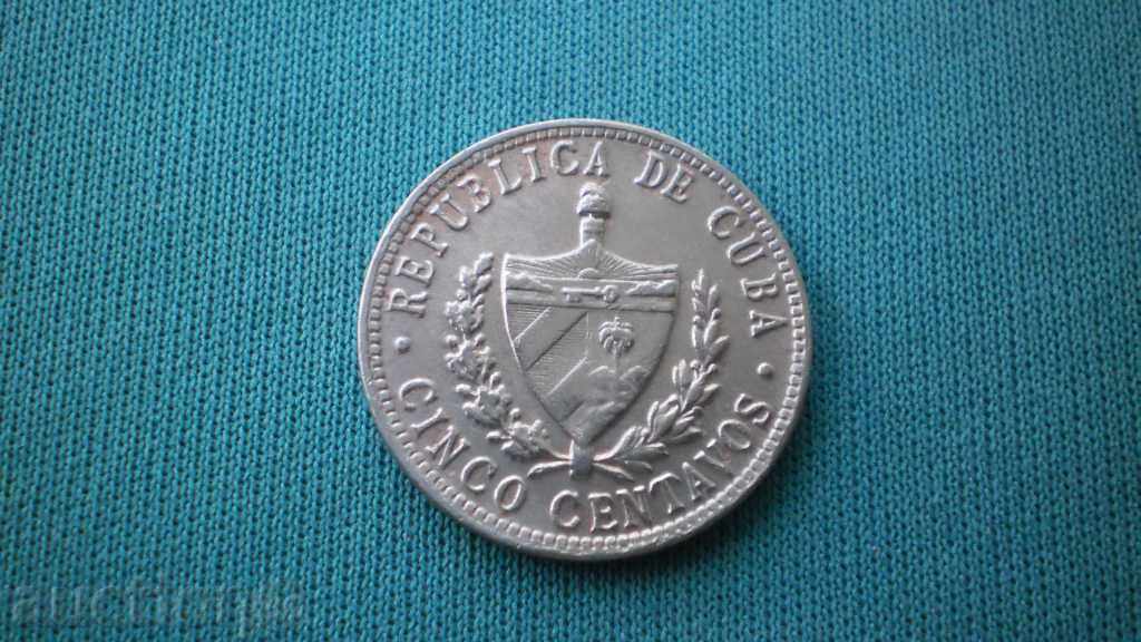 Куба  5  CENTAVOS  1946  CUBA -  РЯДКА с цена € 2.56 | 5.01 лв.