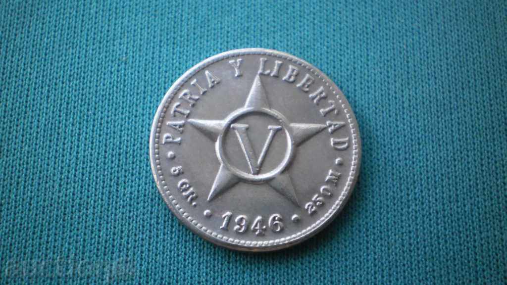 Cuba 5 centavos 1946 CUBA - rar