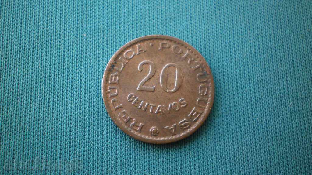 Αγκόλα 20 centavos 1962 ΑΓΚΟΛΑ - σπάνια με τιμή € 3.58 | 7.00 BGN