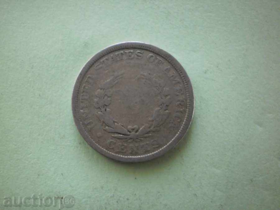 5  цента  1908   САЩ с цена € 2.56 | 5.01 лв.