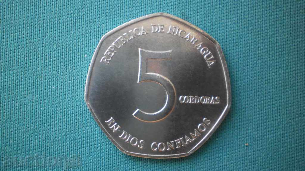 NICARAGUA  5 CORDOBAS  1980   НИКАРАГУА