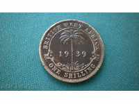 Britisch Westafrika 1Shilling 1939 BRITISH Africa de Vest