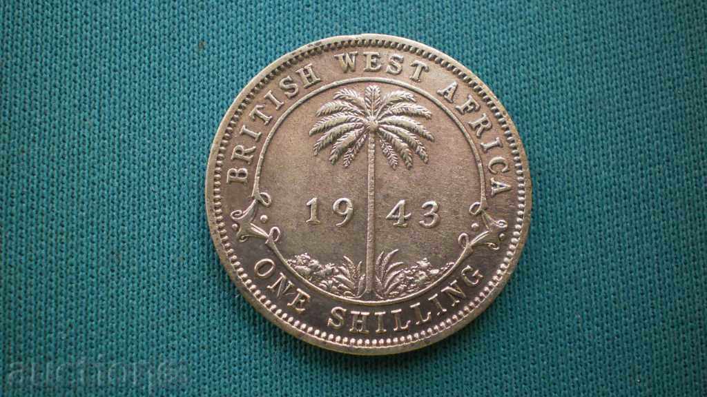 Britisch Westafrika 1Shilling 1943  БРИТАНСКА ЗАПАДНА АФРИКА