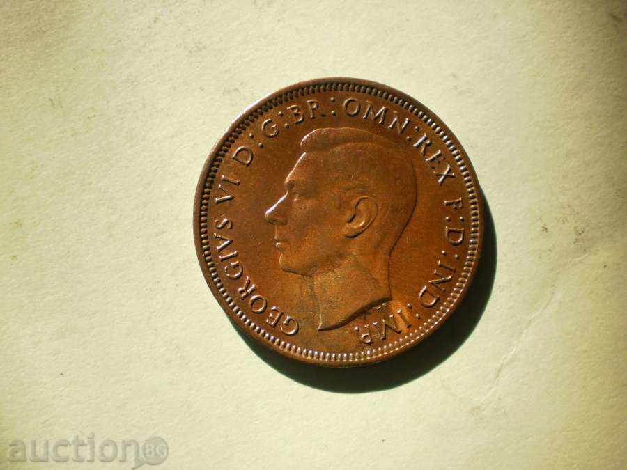 КОРАБИ   Половин  Пени  1941  Великобритания с цена € 2.56 | 5.01 лв.