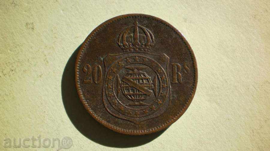 Медна  Moнета  20  РЕЙА  1868  БРАЗИЛИЯ с цена € 10.23 | 20.01 лв.