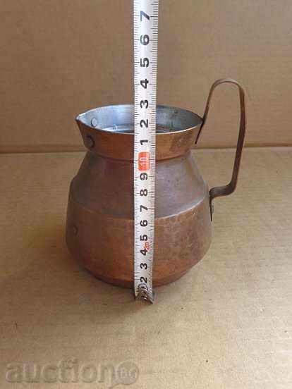 Auction Copper tin tin baker, copper bowl glass goblet Auction Copper tin tin baker, copper bowl glass goblet