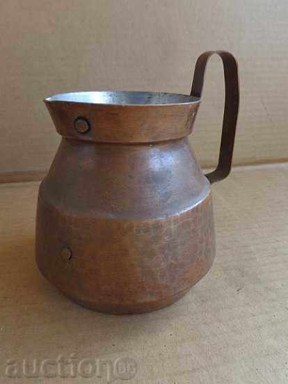 Copper tin tin baker, copper bowl glass goblet