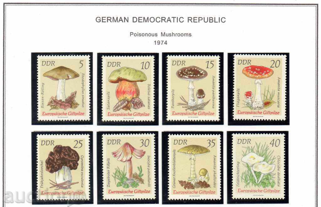 1974. GDR. European poisonous mushrooms.