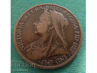 England 1 Penny 1901 Rare Coin