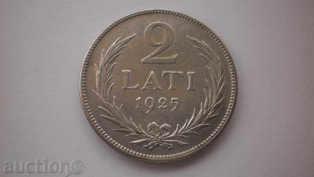 Lithuanian Silver 2 Lats 1925 Rare Coin