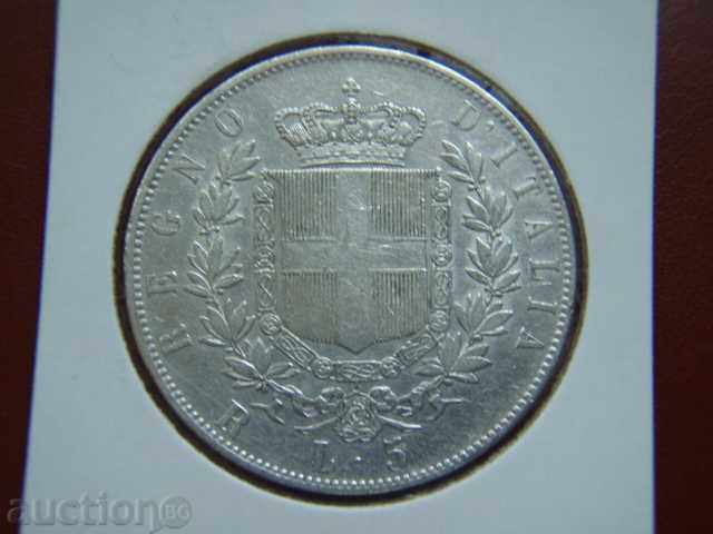5 Lire 1876 R Italia - XF