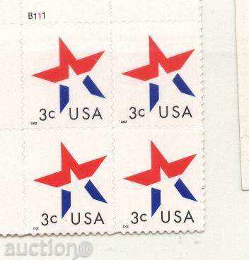 Чиста марка в каре Звезда 2002 от САЩ
