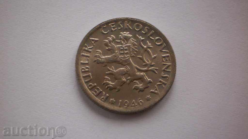 Cehoslovacia 1 Coroană 1946 Moneda rară cu preț € 2.05 | 4.01 BGN Cehoslovacia 1 Coroană 1946 Moneda rară cu preț € 2.05 | 4.01 BGN