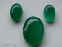 natural chalcedon - 3 oval capoons